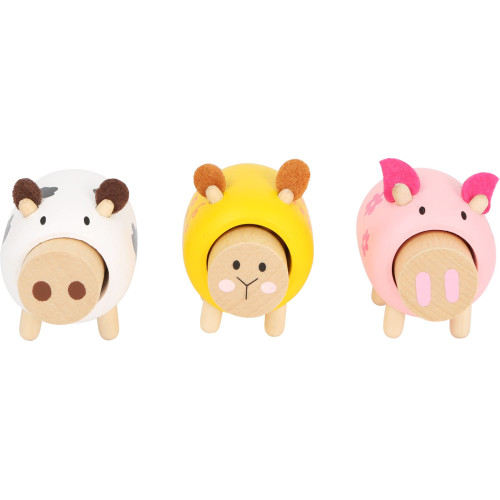 Small Foot Dřevěné zvířátko se zvukem 1 ks růžové prasátko