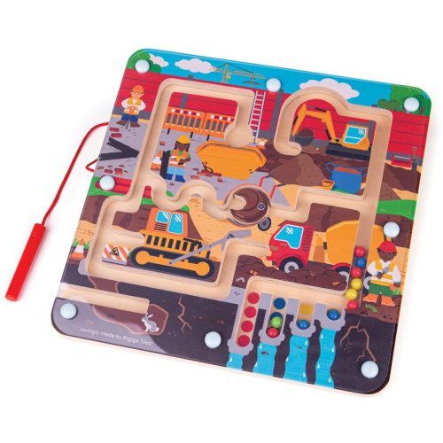 Bigjigs Toys Magnetické bludiště Staveniště
