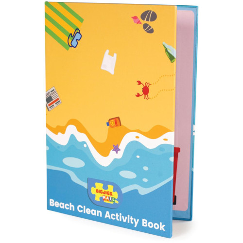 Bigjigs Rail Dřevěná vláčkodráha Úklid pobřeží 70 dílů