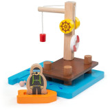 Bigjigs Rail Přístav s jeřábem, člunem a potápečem