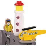 Bigjigs Rail Tunel s majákem a heliportem