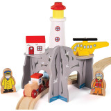 Bigjigs Rail Tunel s majákem a heliportem
