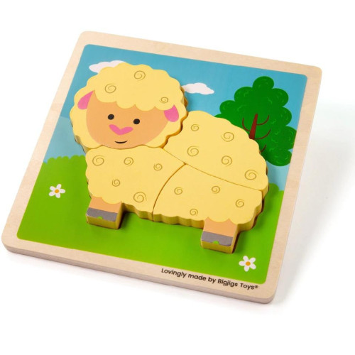 Bigjigs Toys Vkládací puzzle Ovečka