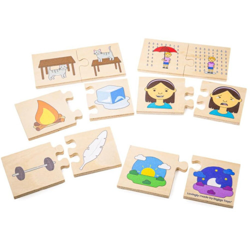 Bigjigs Toys Didaktické puzzle Protiklady