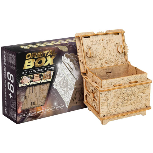 EscapeWelt 3D dřevěná mechanická skládačka hlavolamu Orbitální schránka