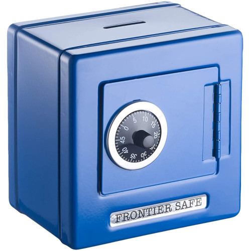 Goki Kovová pokladnička Trezor modrý