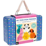 Petit Collage Kreativní kufřík s bambulkovými zvířátky