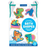 Mudpuppy Nalepovací pěnové tvary do koupele Dinosauři