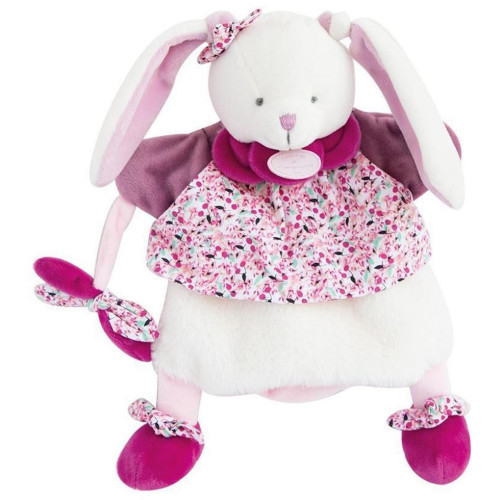 Doudou Plyšový maňásek zajíček růžový 28 cm