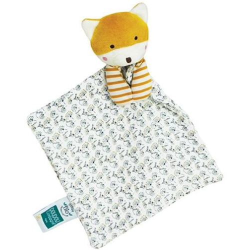 Doudou Dárková sada - Liška s dečkou z  BIO bavlny 20 cm