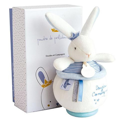 Doudou Plyšový králíček námořník hrající melodii 14 cm