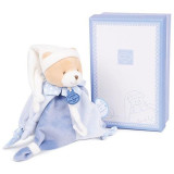 Doudou Dárková sada - Hračka s úchytem na dudlík medvídek 17 cm