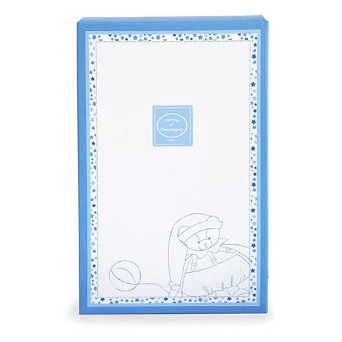 Doudou Dárková sada - Hračka s úchytem na dudlík medvídek 17 cm