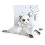 Doudou Dárková sada - plyšový muchláček panda 20 cm