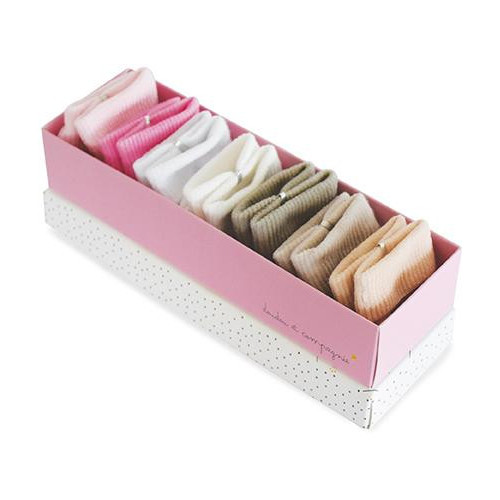 Doudou Dárková sada - ponožky pro holčičku 0-6 měs.