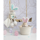 Doudou Dárková sada - plyšový zajíček s dečkou 31 cm tyrkysový