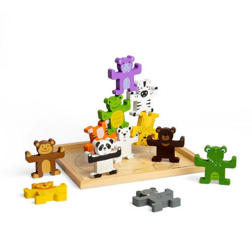 Bigjigs Toys Motorická balanční hra Divoká zvířata