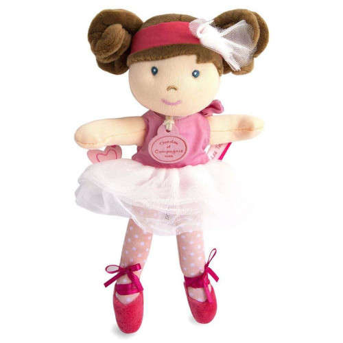 Doudou Julijou Panenka mini baletka "Les Tutus" 23 cm světle růžové šaty
