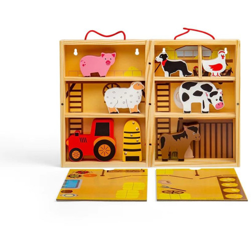 Bigjigs Toys Krabička na hraní farma zvířat