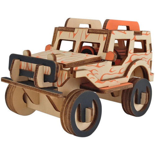 Woodcraft Dřevěné 3D puzzle Jeep