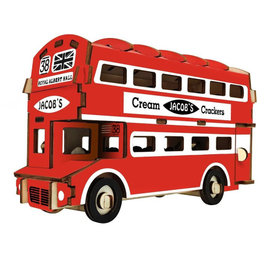 Woodcraft Dřevěné 3D puzzle Doubledecker