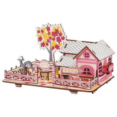 Woodcraft Dřevěné 3D puzzle Podzimní dům
