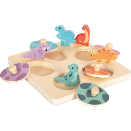 small foot Dřevěné paměťové puzzle Dino