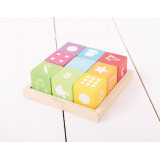 Bigjigs Baby Dřevěné kostky s obrázky