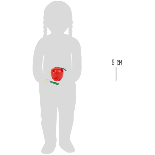 small foot Dřevěná hra na provlékání jablko