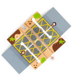 Bigjigs Rail Dřevěné autodráhy železniční přejezd s brankami