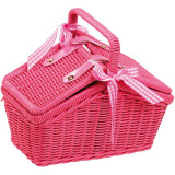 small foot Piknikový růžový koš s nádobíčkem