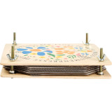 small foot Dřevěný lis na květiny