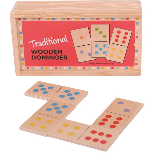 Bigjigs Toys Dřevěné domino klasické
