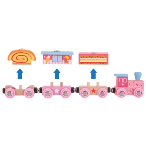 Bigjigs Rail Sladký expres + 3 koleje