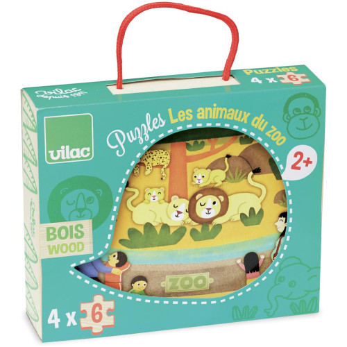 Vilac Dřevěné puzzle Zoo