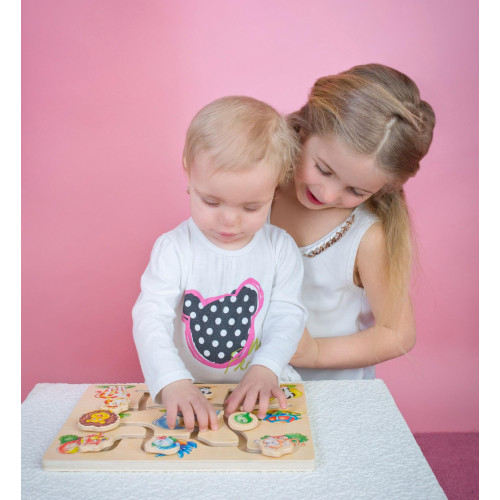 Bino Motorický labyrint Najdi hlavu zvířátka