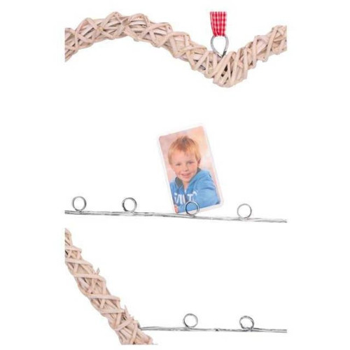 small foot Bytové dekorace proutěné srdce s držákem na fotografie