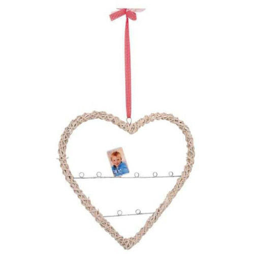 small foot Bytové dekorace proutěné srdce s držákem na fotografie