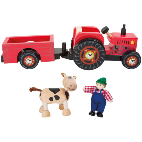 small foot Dřevěný farmářský tahací traktor