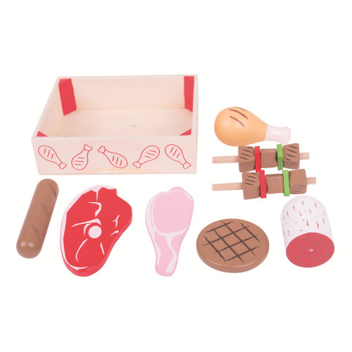 Bigjigs Toys Dřevěné uzeniny v krabičce