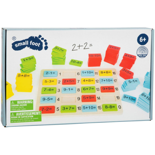 small foot Dřevěná barevná matematická tabulka součty
