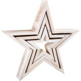 small foot Dřevěná dekorace hvězdy bílé