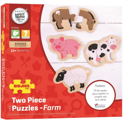Bigjigs Toys Easy puzzle Zvířátka z farmy