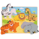 Bigjigs Toys Vkládací puzzle safari