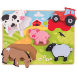 Bigjigs Toys Vkládací puzzle farma