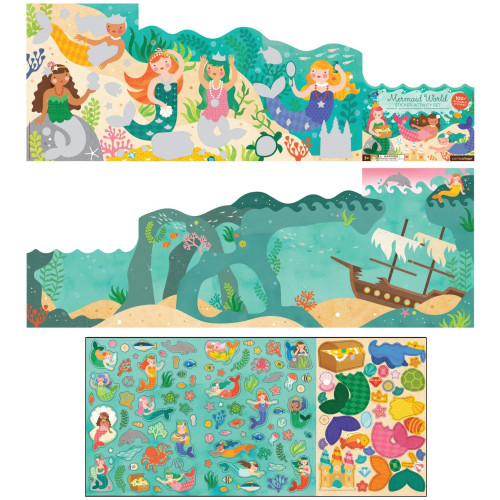 Petit Collage Znovupoužitelné samolepky se scénou Svět mořské víly