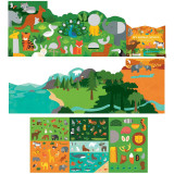 Petit Collage Znovupoužitelné samolepky se scénou Můj svět zvířat