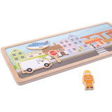 Bigjigs Toys Magnetické puzzle město