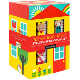 Petit Collage Věž z 1-2-3 kostek domečky s postavičkami