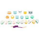 small foot Navlékání korálků v pastelových barvách